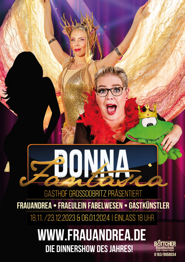 Donna Fantasia - Show von Frau Andrea am 18.11, 23.12.23 und 06.01.2024 im Gasthof Großdobritz